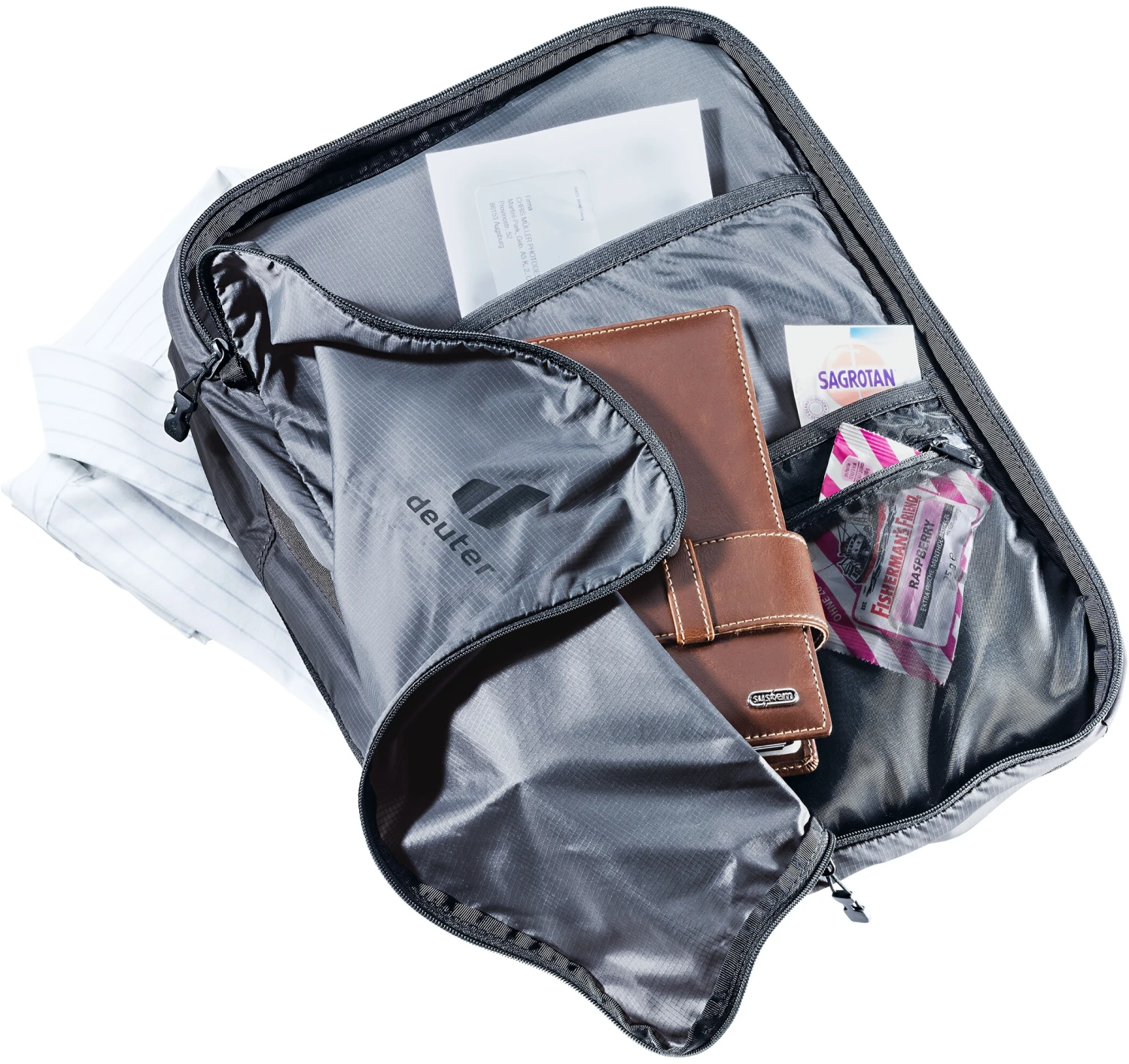 Deuter Orga Pochette à zip, gris 2 Deuter Orga Pochette à zip, gris – Image 2