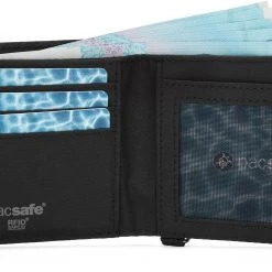 Pacsafe RFIDsafe Porte-feuille pliable, bleu -Bagages Soldes pacsafe rfidsafe bifold wallet carbon 5 1