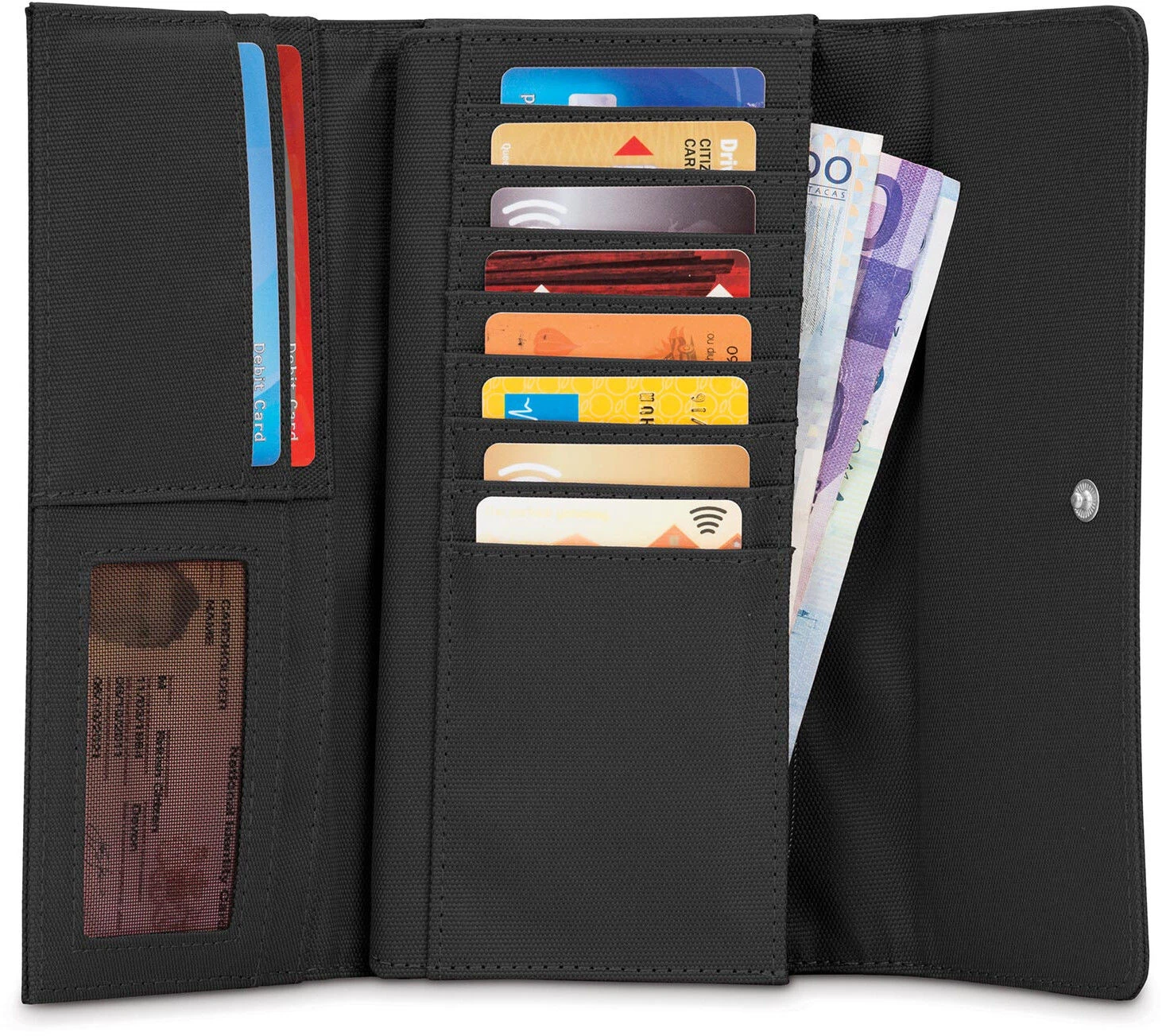 Pacsafe RFIDsafe LX200 Pochette pour portefeuille, noir 2 Pacsafe RFIDsafe LX200 Pochette pour portefeuille, noir – Image 2