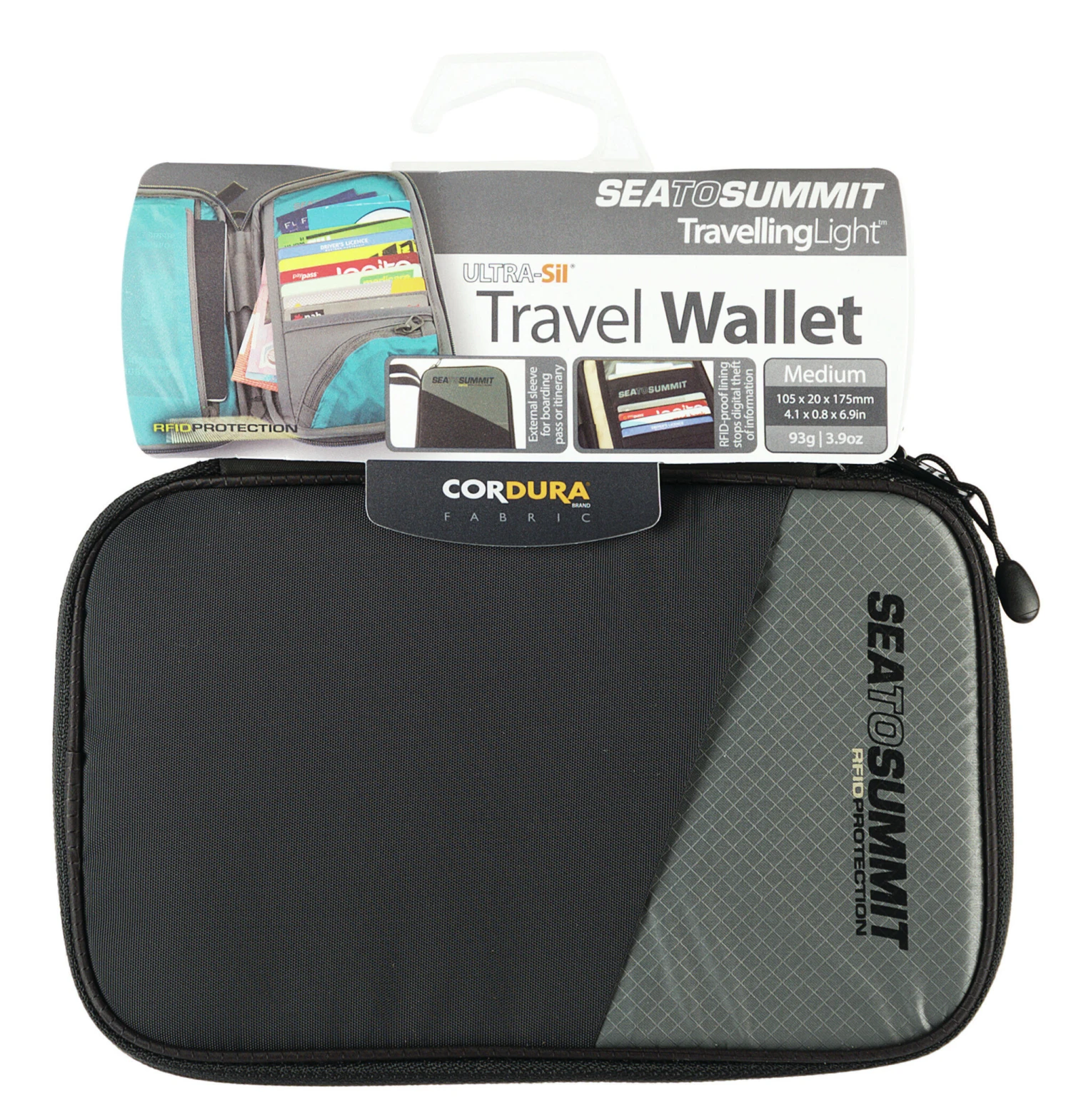Sea to Summit Travel Portefeuille RFID M, noir/gris 1 Sea to Summit Travel Portefeuille RFID M, noir/gris