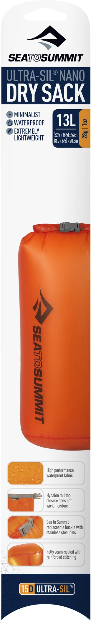 Sea to Summit Ultra-Sil Nano Sac étanche 13l, bleu 2 Sea to Summit Ultra-Sil Nano Sac étanche 13l, bleu – Image 2